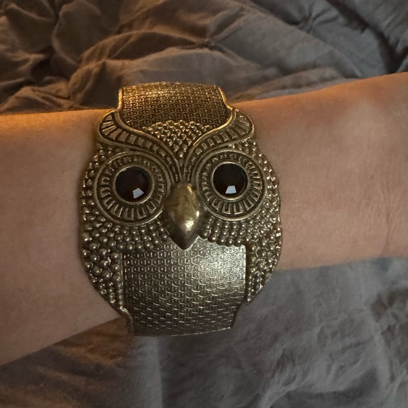 Anthropologie Vintage style Owl Cuff Bracelet Boho Y2K - Picture 2 of 3